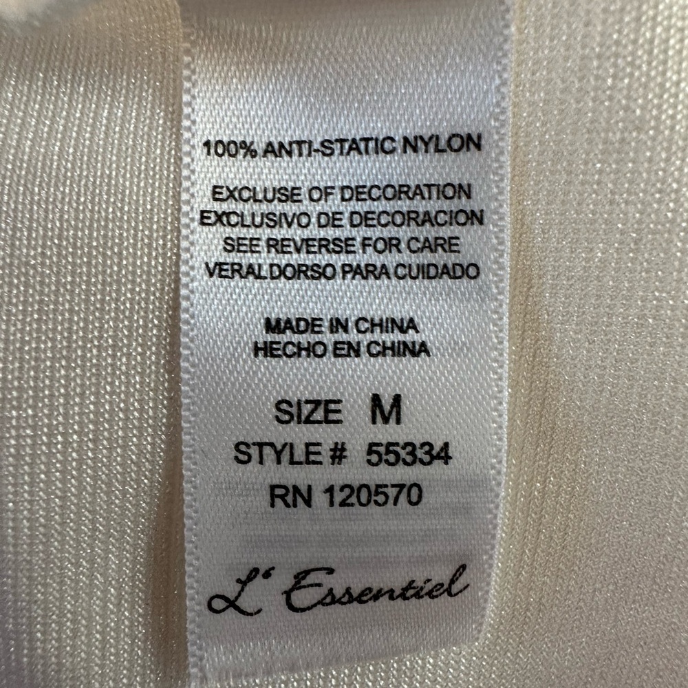 Vintage Y2K Cream Lace Trim Camisole Slip Size Medium - Picture 4 of 6